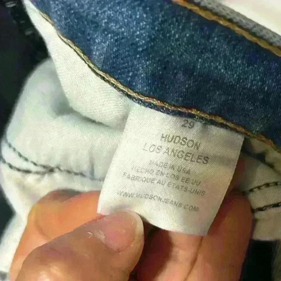 Hudson Los Angeles Size 29 Denim Straight Raw Hem - Picture 6 of 7